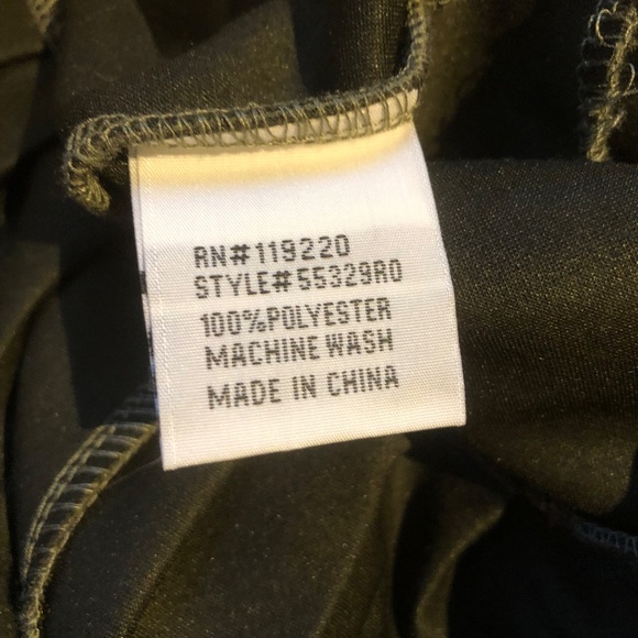 Elizabeth & Nicole Olive Belted Mini Dress with Pleats Size S - Picture 8 of 8